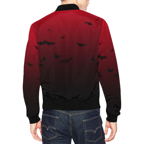 Gothic Bat Pattern All Over Print Bomber Jacket for Men (Model H19)