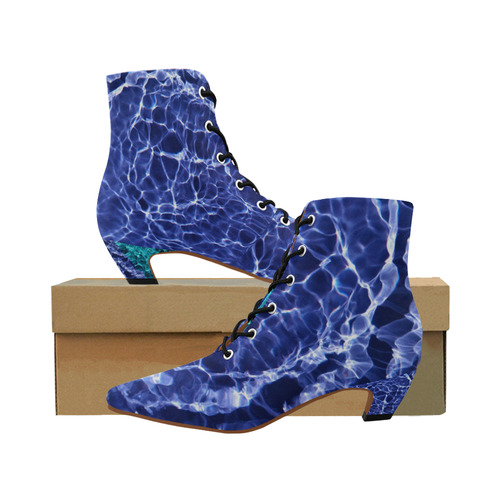 electric blue ankle boots