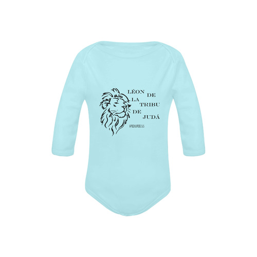 Leon-juda-baby onesie blue Baby Powder Organic Long Sleeve One Piece (Model T27)