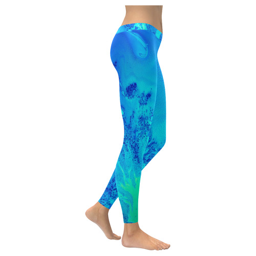 ocean legging Women's Low Rise Leggings (Invisible Stitch) (Model L05)