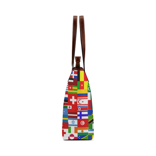 World Flag Montage Shoulder Tote Bag (Model 1646)