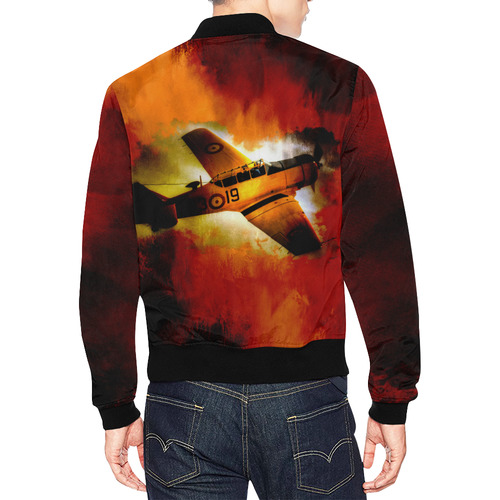 Fire Fly All Over Print Bomber Jacket for Men (Model H19)