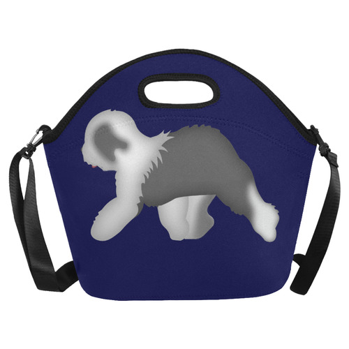 sheepdog_walk03 Neoprene Lunch Bag/Large (Model 1669)