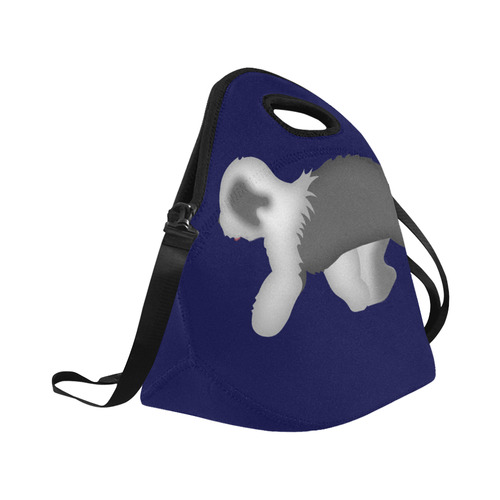 sheepdog_walk03 Neoprene Lunch Bag/Large (Model 1669)