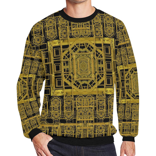 Beautiful stars would be in gold frames Men's Oversized Fleece Crew Sweatshirt (Model H18)