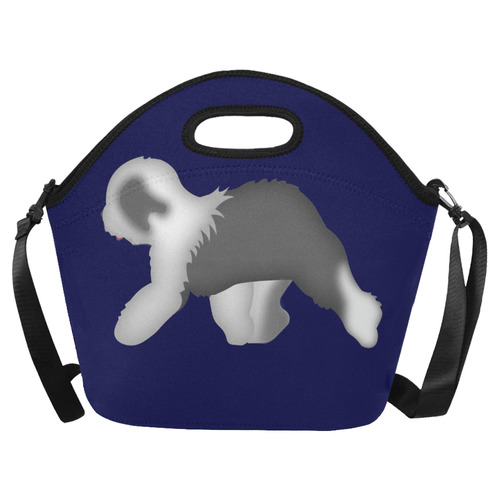 sheepdog_walk03 Neoprene Lunch Bag/Large (Model 1669)