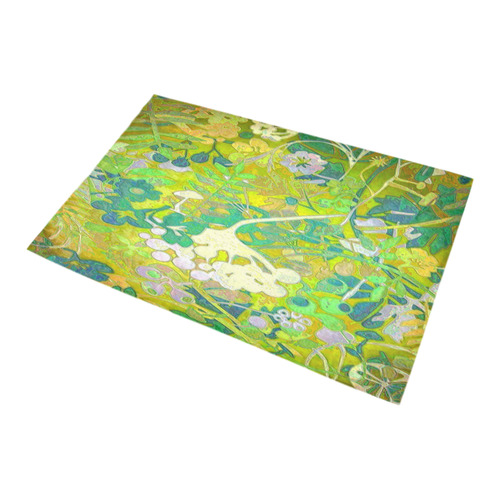 floral abstract Bath Rug 20''x 32''