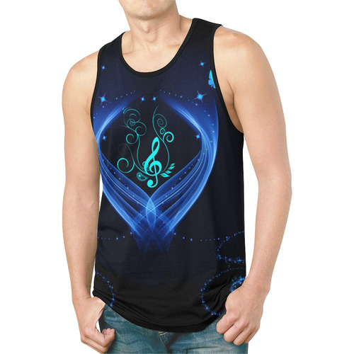 Blue clef with glowing butterflies