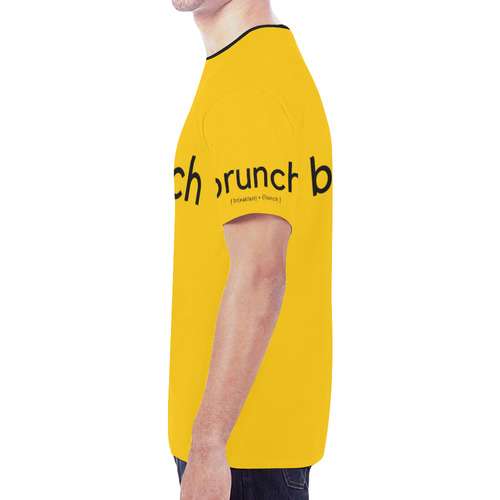 Mens T-Shirt Yellow Brunch New All Over Print T-shirt for Men (Model T45)