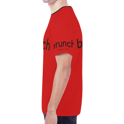 Mens T-Shirt Red Brunch New All Over Print T-shirt for Men (Model T45)