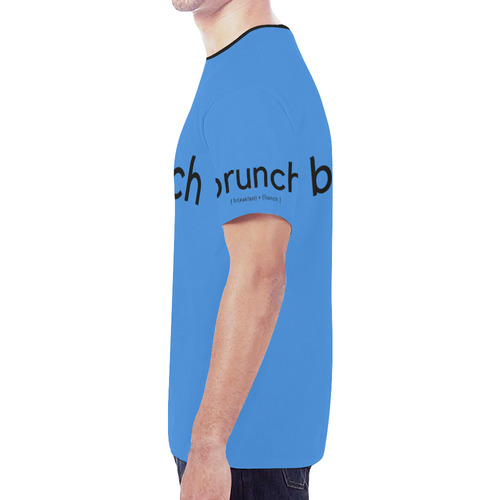 Mens T-Shirt Blue Brunch New All Over Print T-shirt for Men (Model T45)