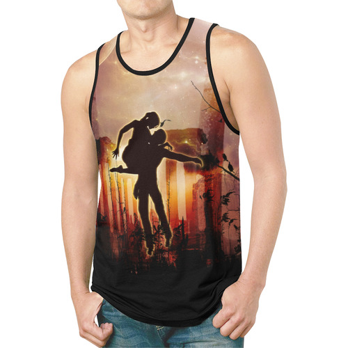 Dancing couple in the night New All Over Print Tank Top for Men (Model T46)