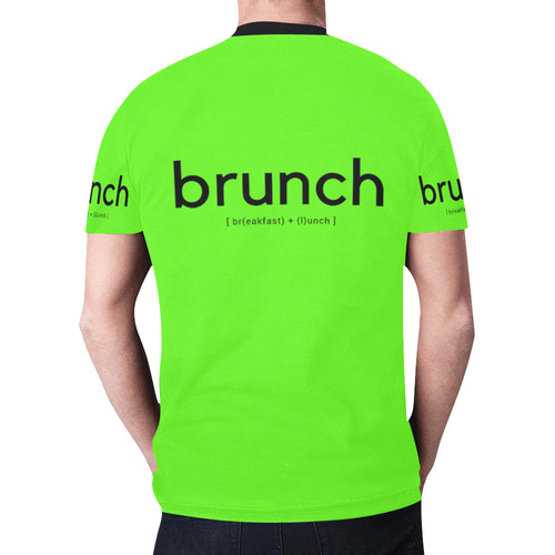 Mens T-Shirt Lime Green Brunch New All Over Print T-shirt for Men (Model T45)