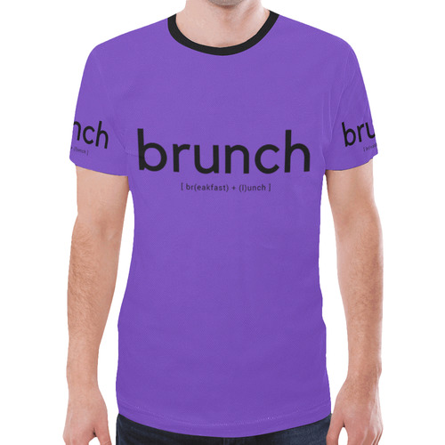 Mens T-Shirt Purple Brunch New All Over Print T-shirt for Men (Model T45)