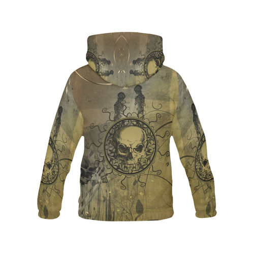 Amazing skull with skeletons All Over Print Hoodie for Men/Large Size (USA Size) (Model H13)