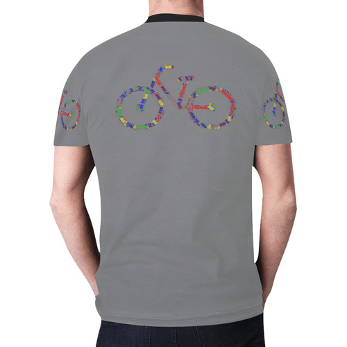 Mens T-Shirt Gray Portland Bike New All Over Print T-shirt for Men (Model T45)