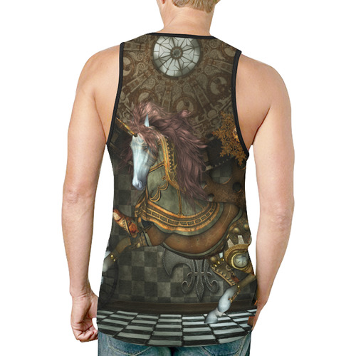 Steampunk, wonderful steampunk horse New All Over Print Tank Top for Men (Model T46)
