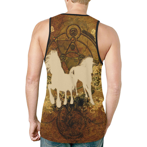Beautiful horses, silhouette New All Over Print Tank Top for Men (Model T46)