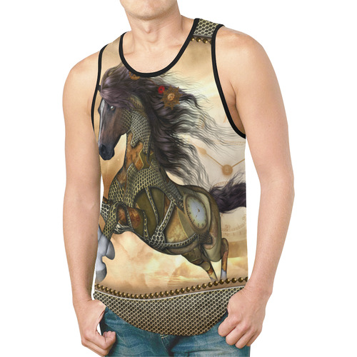 Aweseome steampunk horse, golden