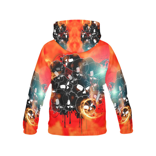 Awesome skulls All Over Print Hoodie for Men/Large Size (USA Size) (Model H13)