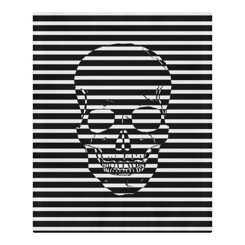 Awesome Skull Black & White 3-Piece Bedding Set