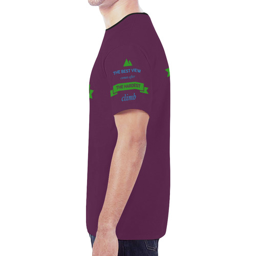 Mens T-Shirt Purple The Best View New All Over Print T-shirt for Men (Model T45)