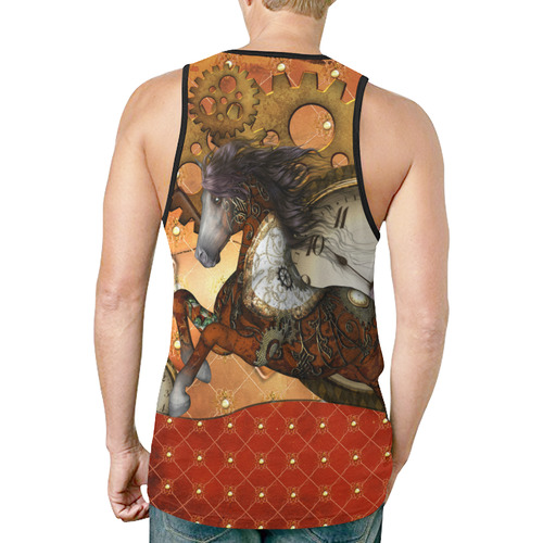 Steampunk, awesome steampunk horse New All Over Print Tank Top for Men (Model T46)