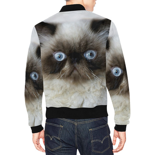 Funny Cat All Over Print Bomber Jacket for Men (Model H19)