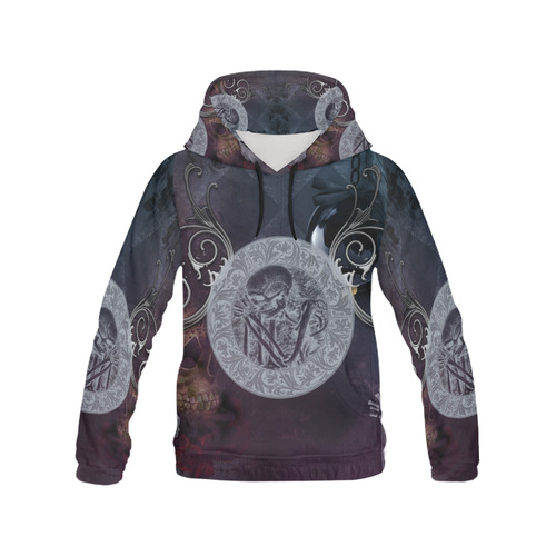 Amazing skeleton All Over Print Hoodie for Men/Large Size (USA Size) (Model H13)