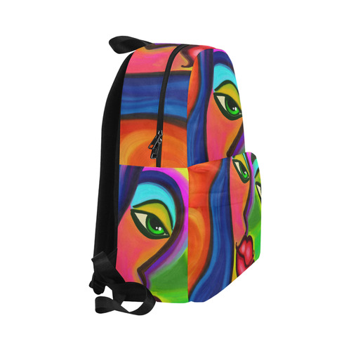 Abstract Fauvist Female Portrait Unisex Classic Backpack (Model 1673)