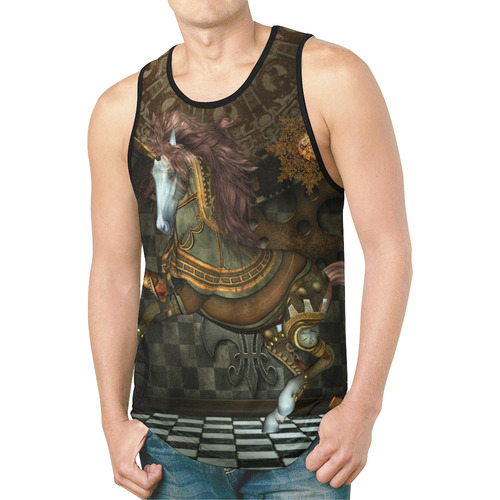 Steampunk, wonderful steampunk horse New All Over Print Tank Top for Men (Model T46)