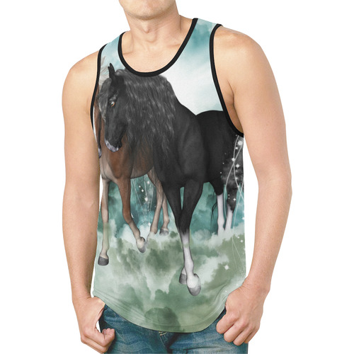 The wonderful couple horses New All Over Print Tank Top for Men (Model T46)