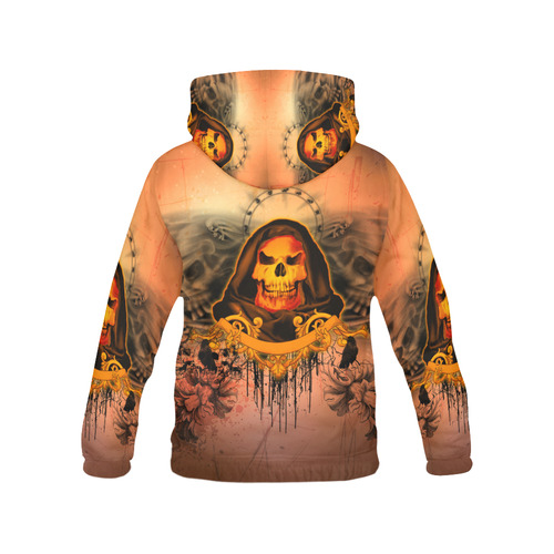 The skulls All Over Print Hoodie for Men/Large Size (USA Size) (Model H13)