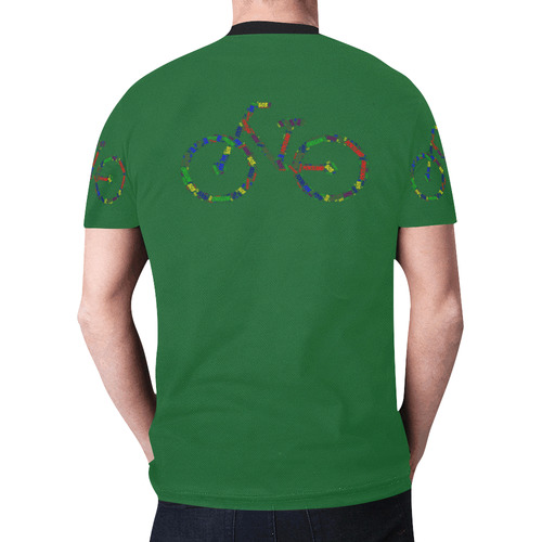 Mens T-Shirt Green Portland Bike New All Over Print T-shirt for Men (Model T45)