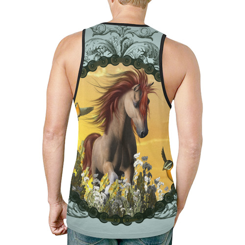 Wonderful horse with bird New All Over Print Tank Top for Men (Model T46)