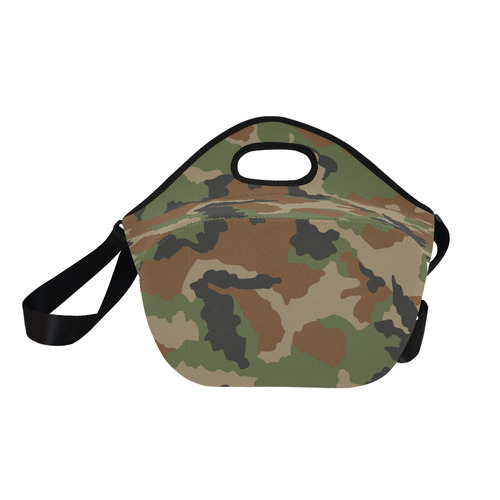 woodland camouflage pattern Neoprene Lunch Bag/Large (Model 1669)