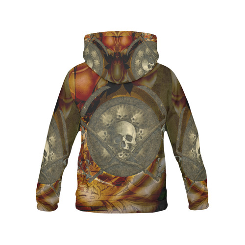 Awesome creepy skulls All Over Print Hoodie for Men/Large Size (USA Size) (Model H13)