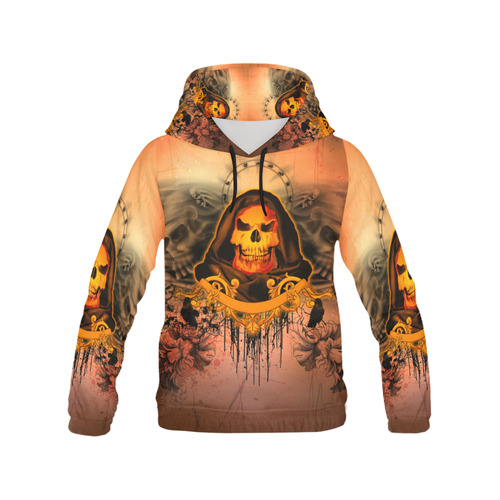 The skulls All Over Print Hoodie for Men/Large Size (USA Size) (Model H13)