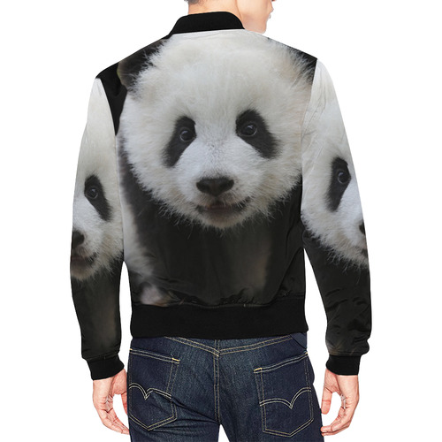 Panda Bear All Over Print Bomber Jacket for Men (Model H19)