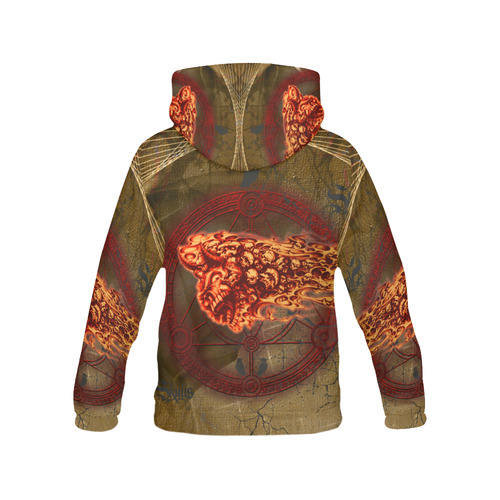 Awesome, creepy flyings skulls All Over Print Hoodie for Men/Large Size (USA Size) (Model H13)