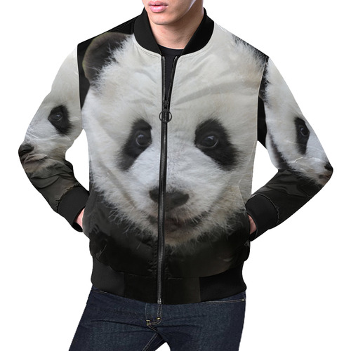 Panda Bear All Over Print Bomber Jacket for Men (Model H19)