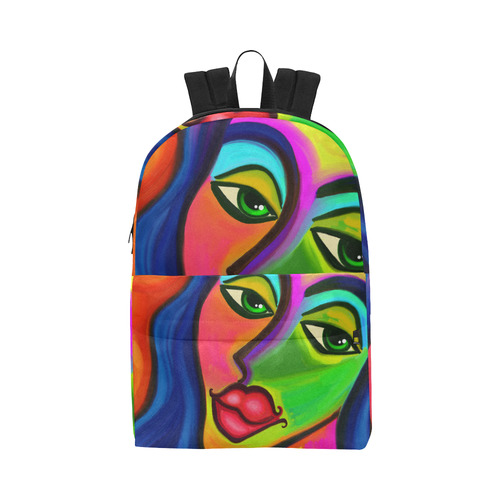 Abstract Fauvist Female Portrait Unisex Classic Backpack (Model 1673)