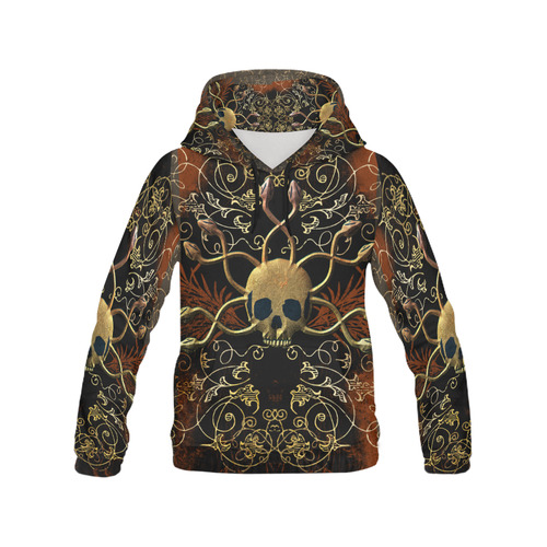 Amazing skull All Over Print Hoodie for Men/Large Size (USA Size) (Model H13)