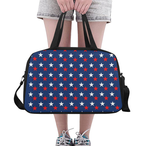 STARS RED AND WHITE Fitness Handbag (Model 1671)
