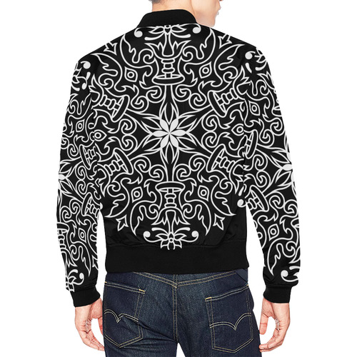 Symbol Ornaments Spring Life Mandala White All Over Print Bomber Jacket for Men (Model H19)