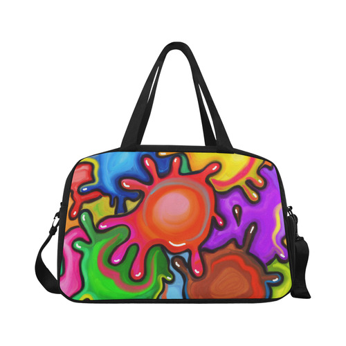 Vibrant Abstract Paint Splats Fitness Handbag (Model 1671)