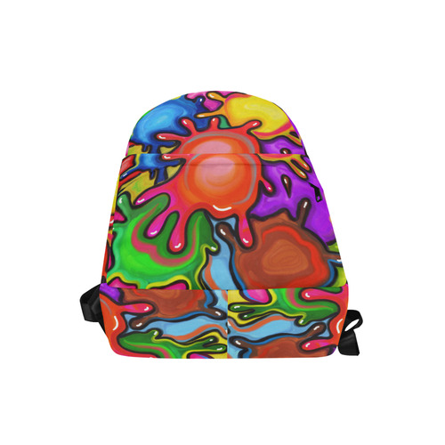 Vibrant Abstract Paint Splats Unisex Classic Backpack (Model 1673)