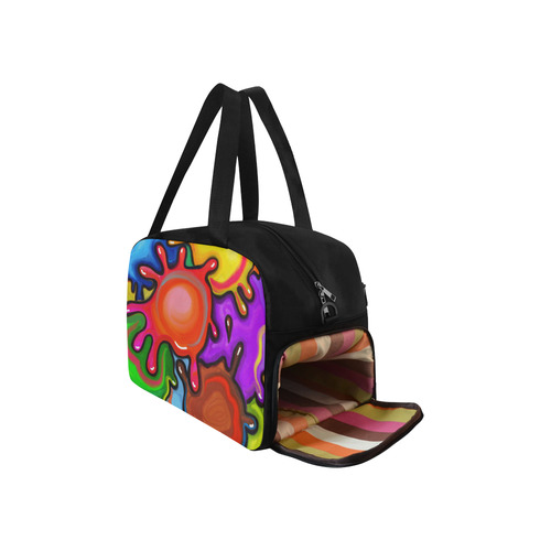 Vibrant Abstract Paint Splats Fitness Handbag (Model 1671)