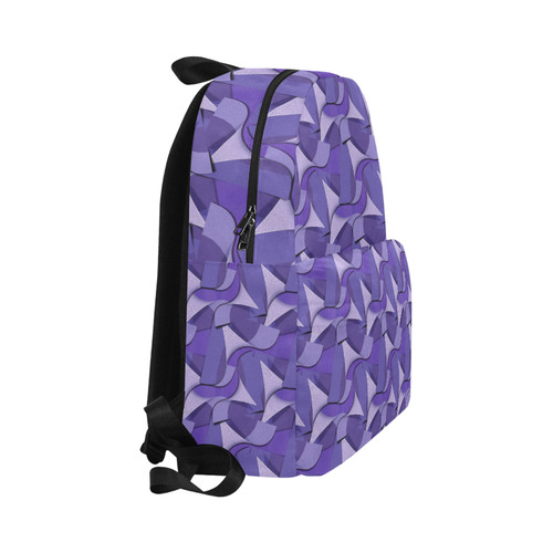 Ultra Violet Abstract Waves Unisex Classic Backpack (Model 1673)