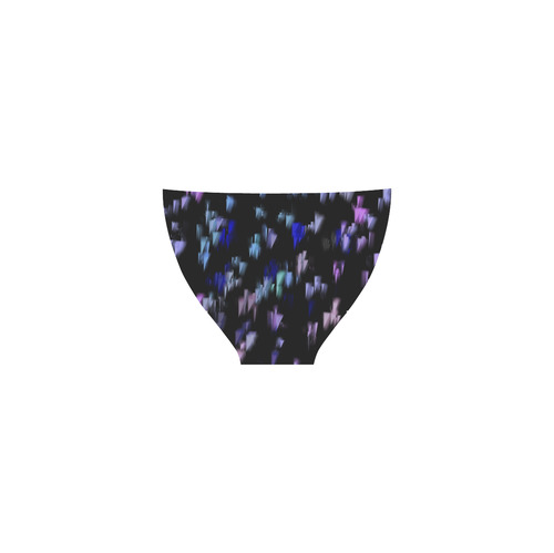 Blue and Pink Triangles on Black Custom Bikini Swimsuit (Model S01)